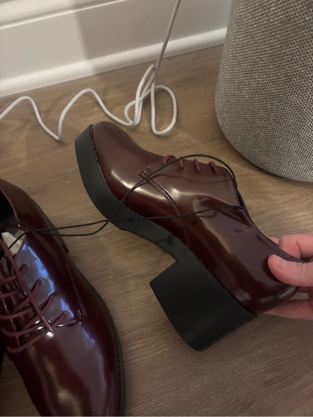 NWT Urban Outfitters Silence & Noise Vegan Leather Chunky Lace Up Oxford